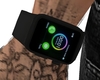 black smart watch phone