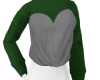 White and green sweater