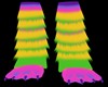 Rainbow panda boots