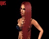 BloodRed Curly Long Hair