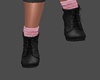 Black Boot&Pink Socks