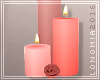 Pink Candles With Roses