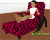 Red chaise w/pose