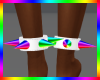 Rainbow Ankle Spikes Wht