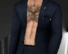 BLUE SUIT NO SHIRT TATT
