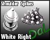 Shldr Pad Spiked Wht rt