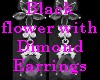 Black Flower Earrings