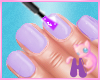 MEW purple kid nails