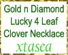 Gold Diamond Clover