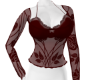 Red roses lace top