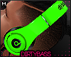 !B Green Headphones M 