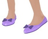 Girls Purple Leather Sho