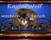 eagle wolf Western bench