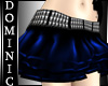 Blue PVC Belted Skirt
