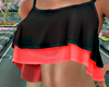 Black Red Crop Top