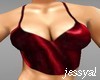 RED SATIN TOP