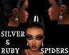 RUBY SPIDER EARRINGS
