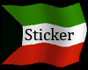 38RB Kuwait Flag Sticker