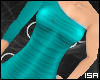 one-arm aqua dress