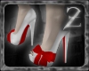 *Z* Bow Heels White Red