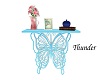 blue butterfly table