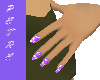 Purple Gaxy Nails