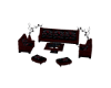black/red rose sofa