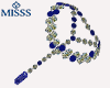 .NY necklace royal blue