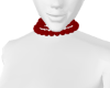 pearls choker | red