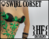 }HF{ Swirl Corset Green