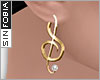 ::S::Clef Earrings Gold