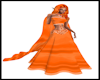 Orange Silk Cloak Gown