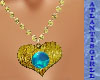 (AG)Blue Opal Heart