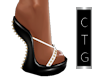 CTG SPIKED WHITE SANDALS