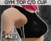 +KM+ Gym Top Black C-cup