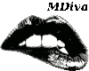 (MDiva)RedBlk Latex lips