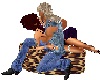 {BA69} Kissing pouf
