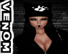 Hand  Print Black Beanie
