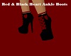 R/B Heart Ankle Boots