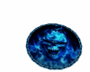 Blue Flame Skull Rug