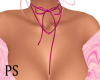 Dark Pink Bow Choker
