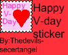 Happy V-day sticker