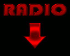 Radio Sign Metal Red