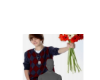 JB with flowers