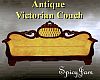 antq Victorian Sofa Ylw