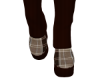 *B* Brown Plaid Boots