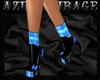 ^AZ^Blk/Blue Ankle Boots