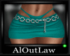 Teal Chained Skirt RL