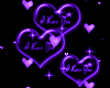 Purple Hearts Sticker