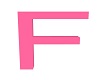 Pink Letter F